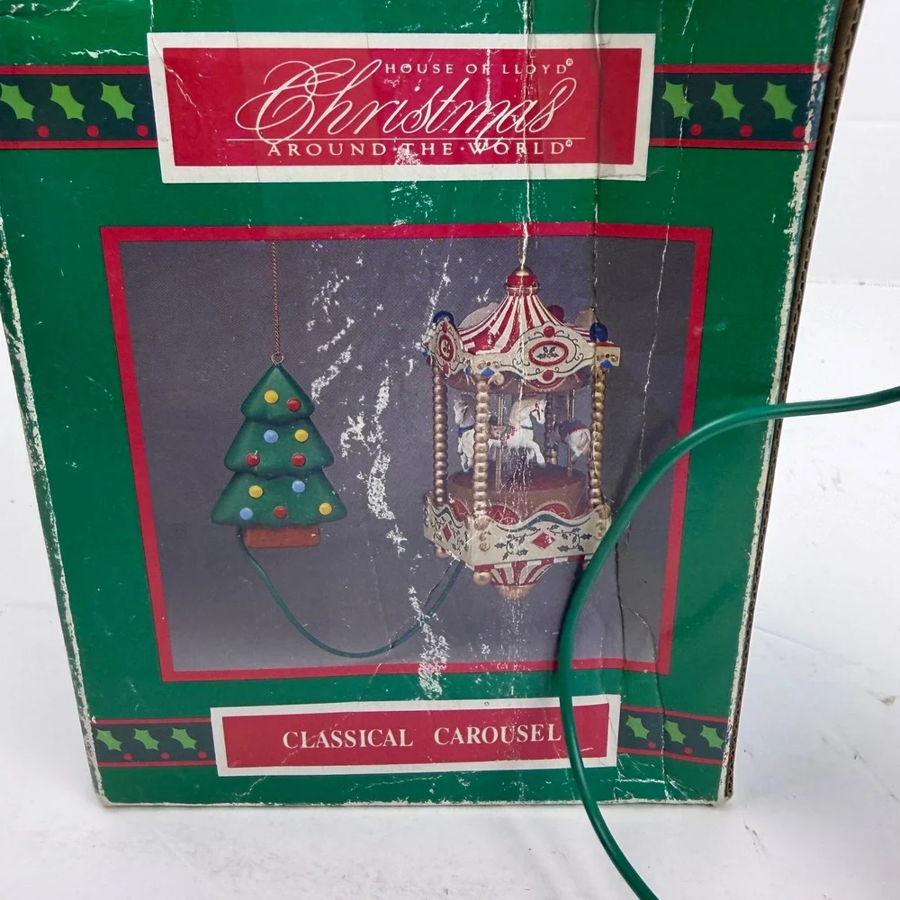 Vintage House of Lloyd Classical Carousel Musical Ornament 1991 541230 Boxed